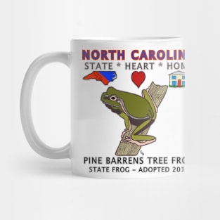 North Carolina - Frog - State, Heart, Home - State Symbols Mug